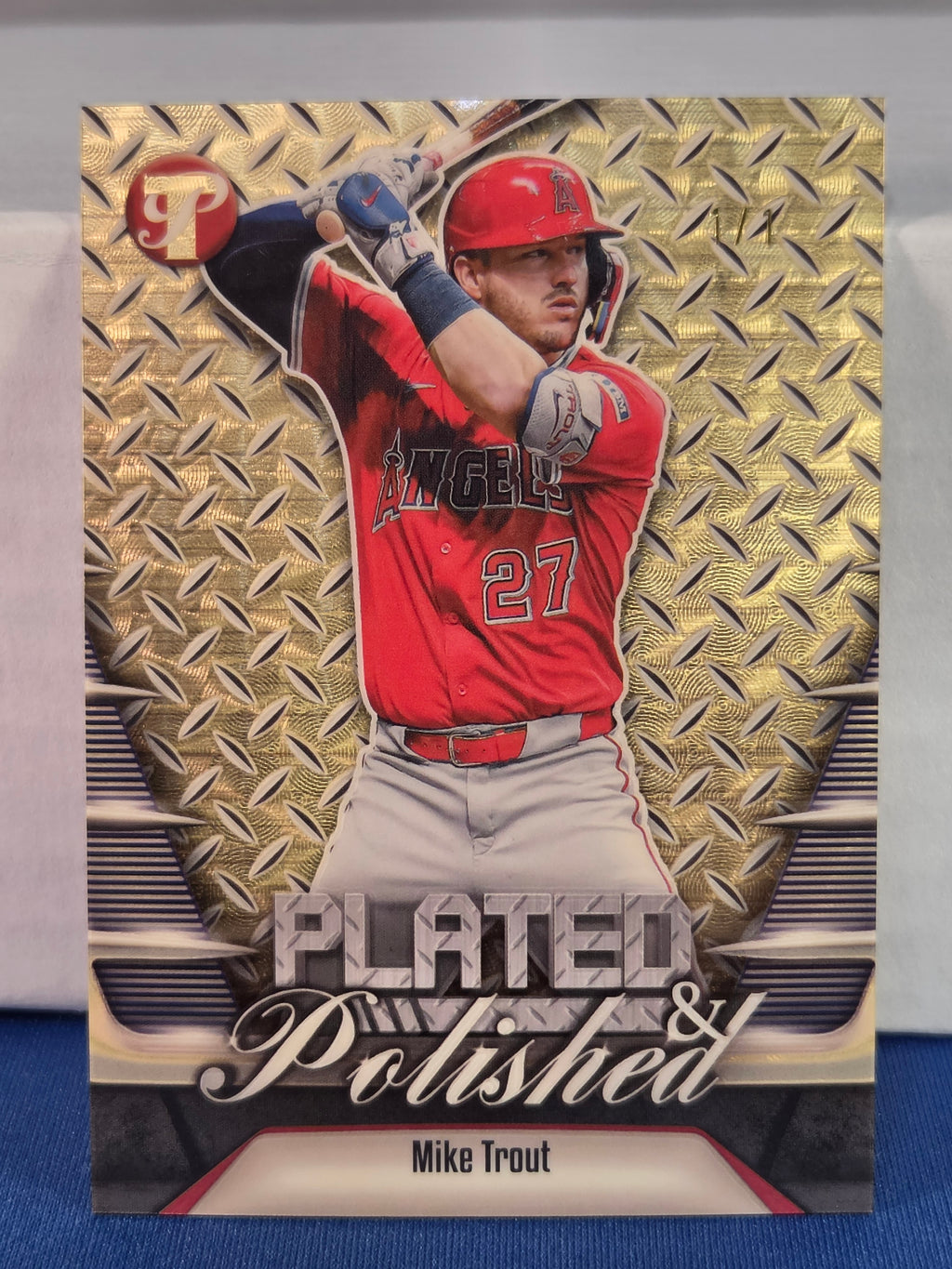 Topps 2026 1/1 Pristine Plated & Polished Superfractor Mike Trout