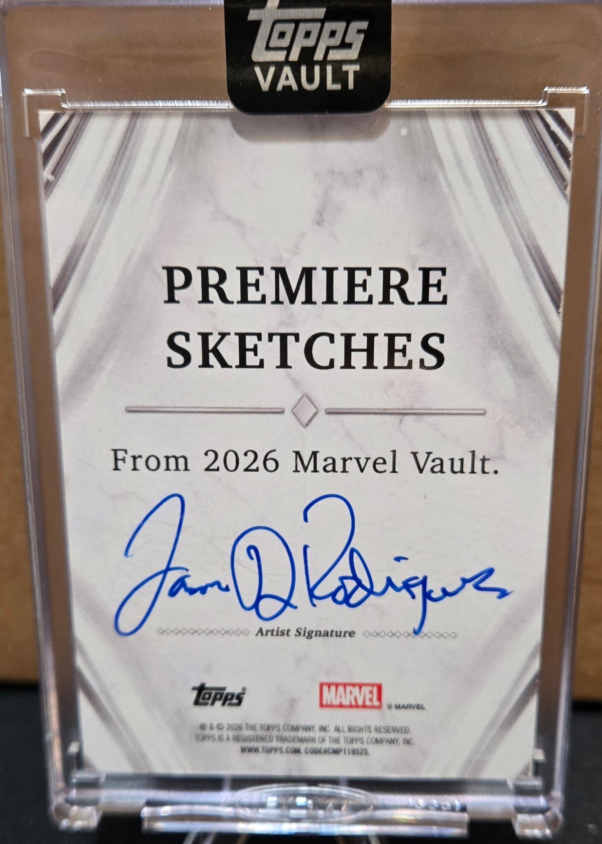 2026 Topps Marvel Vault 1 Of 1 Artist Sketch Green Goblin By Jason D. Rodriguez