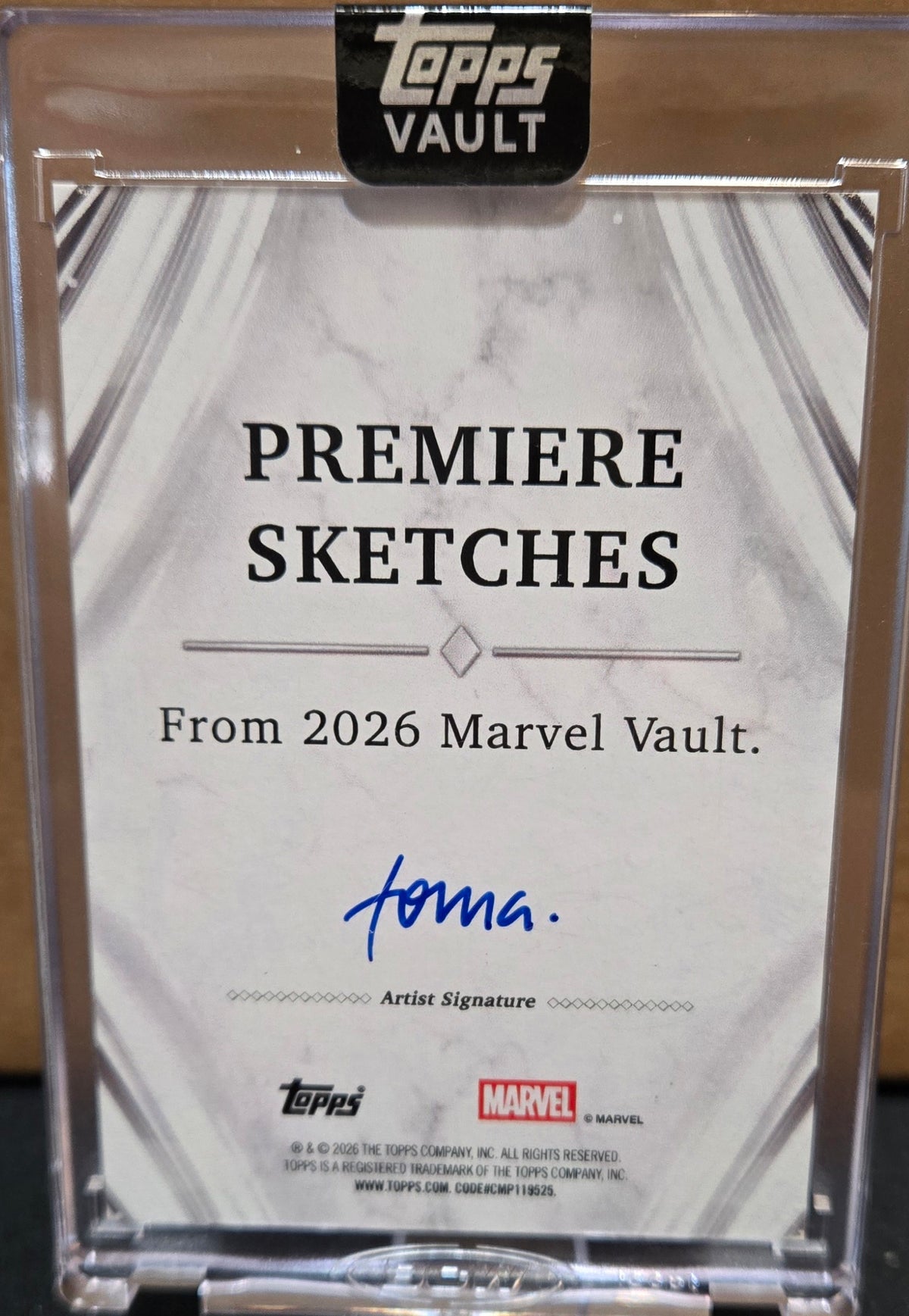 Topps 2026 Marvel Vault 1/1 Eternity Sketch by Andre Toma