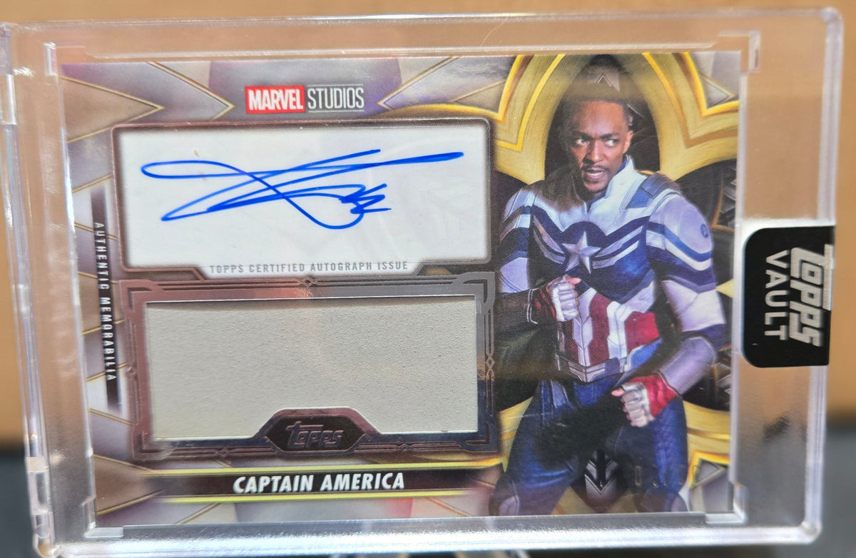 2026 Topps Marvel Vault Captain America Autograph 04/50 Relic Anthony Mackie