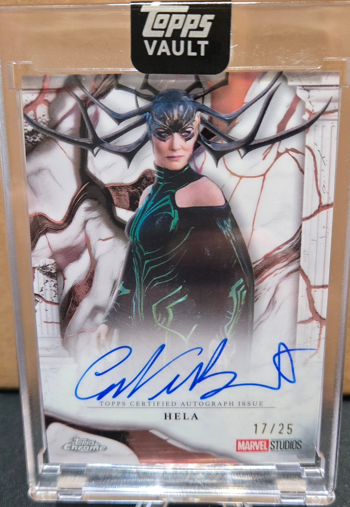 2026 Topps Vault Marvel Hela Immortal Autographs Card 17/25 Cate Blanchett