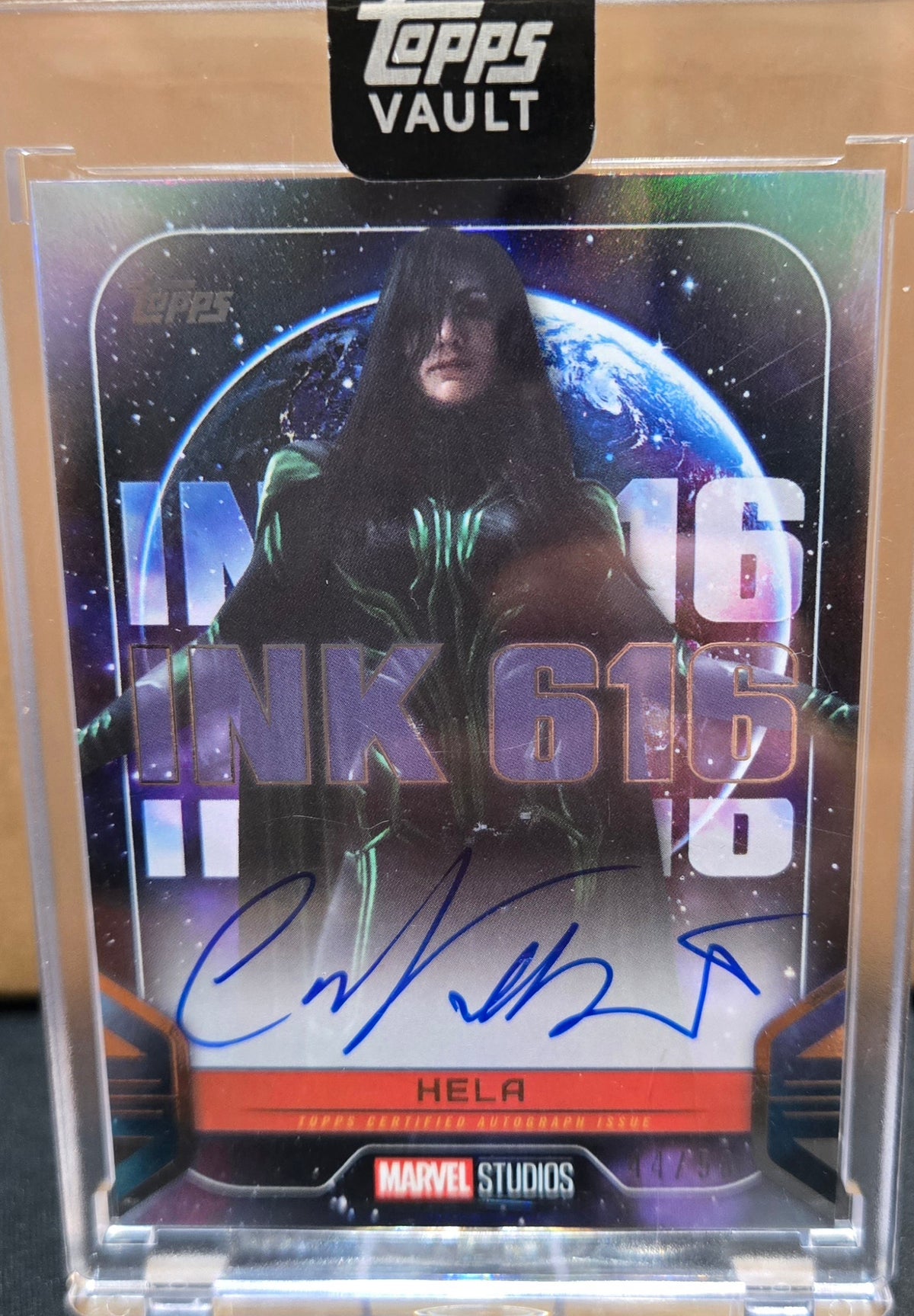 2026 Topps Marvel Vault Hela Ragnorak Ink-616 Cate Blanchett Auto 44/50