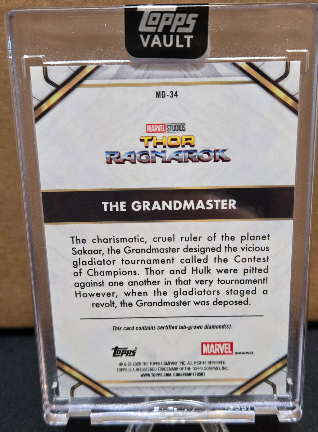 2026 Topps Marvel Vault The Grandmaster 37/50 Diamond