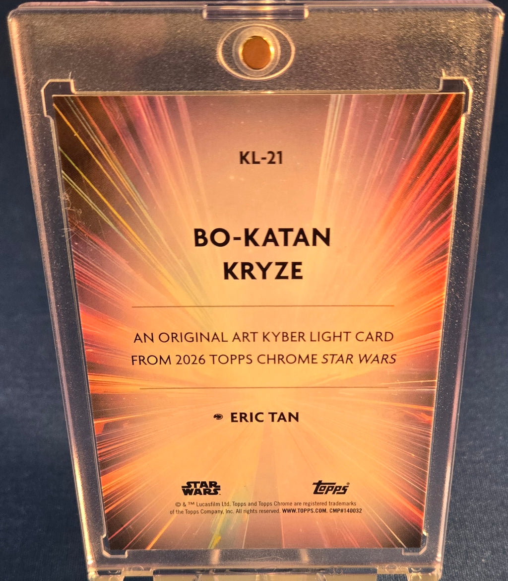 2026 Topps Chrome Star Wars Kyber Light KL-21 SP Bo Katan Kryze