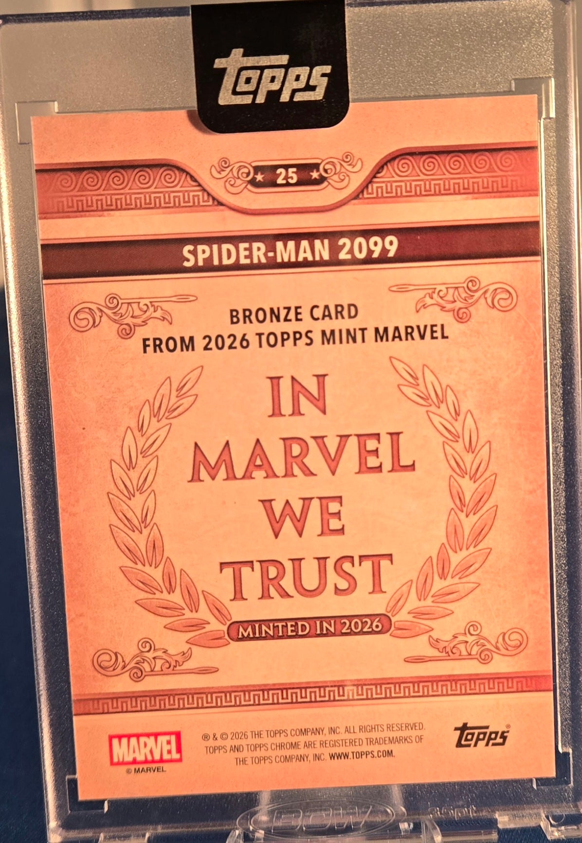 2026 Topps Mint Marvel Spider-Man 2099 Bronze Sky Black  Alpha/10