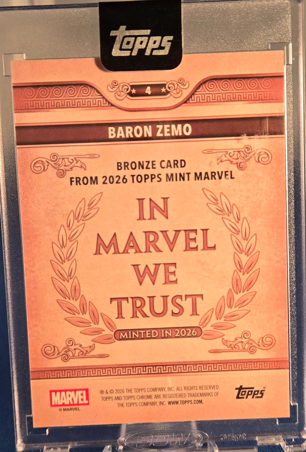 Topps Marvel Mint 2026 Baron Zemo Encased /5