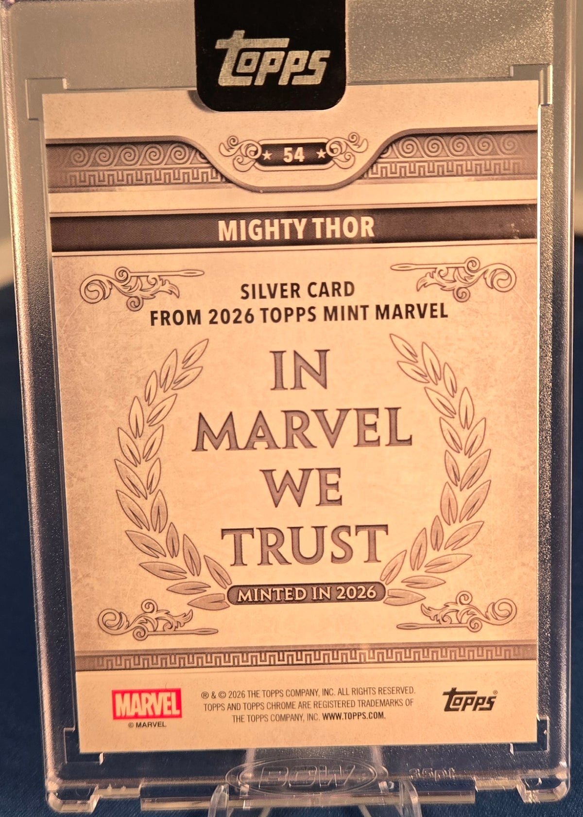 Topps 2026 Mint Marvel Silver Card Mighty Thor #54 Serial  /75