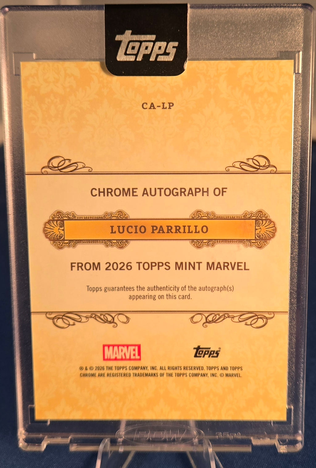 Topps 2026 Mint Marvel Iron Man Chrome Auto Lucio Parrillo