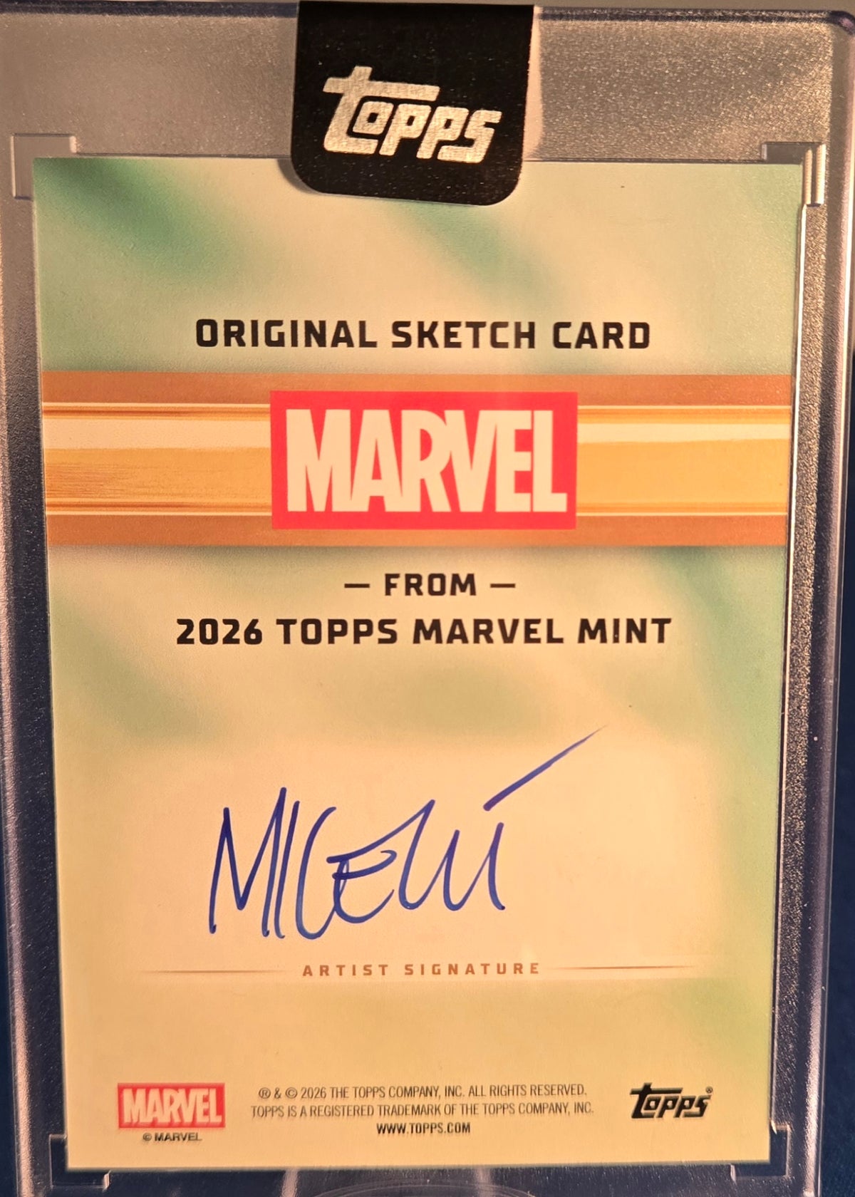 Topps 2026 Marvel Mint Original Sketch DAZZLER by Micelli Encased