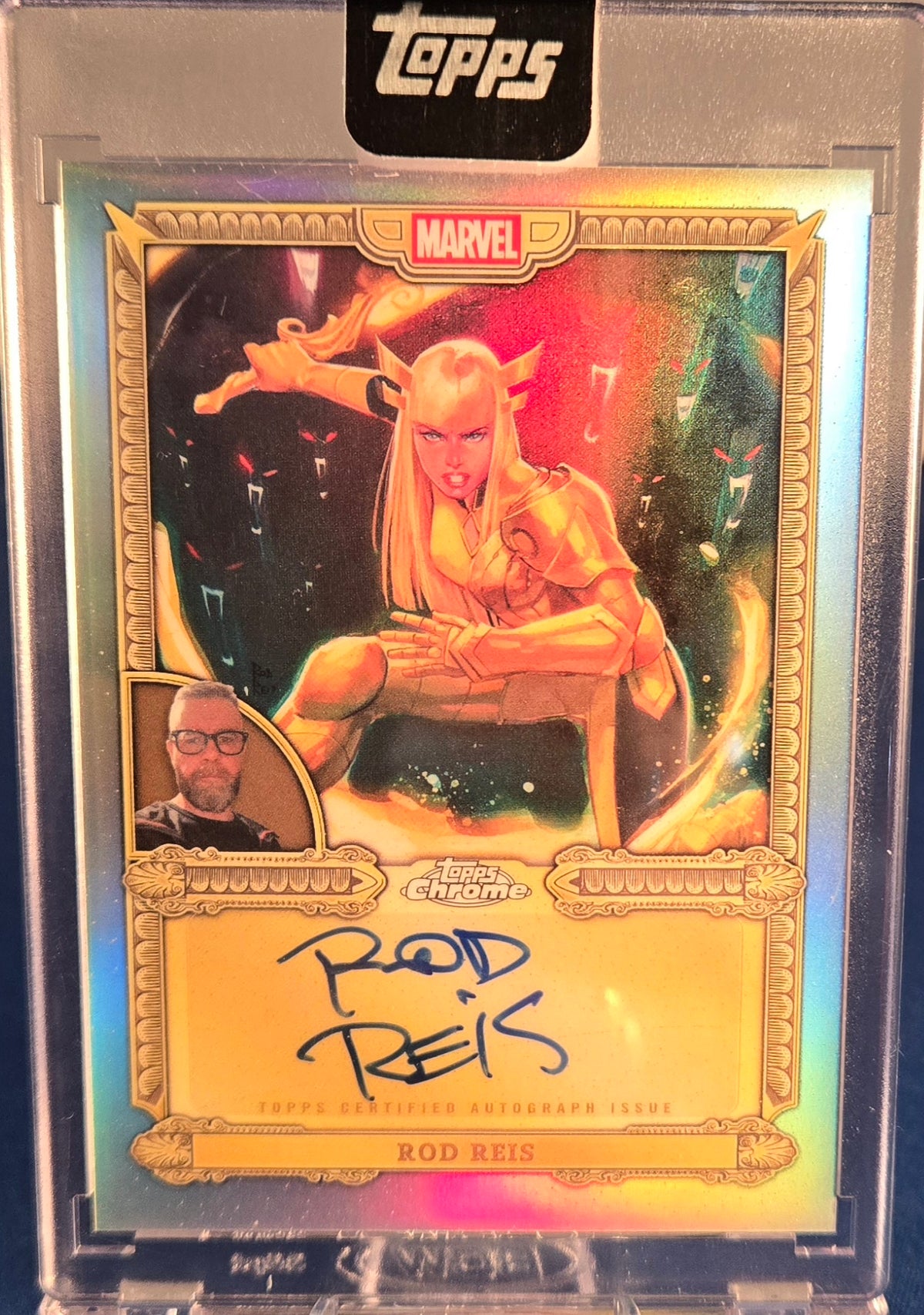 2026 Topps Marvel Mint Magik Rod Reis Chrome Autograph CA-RRS Encased