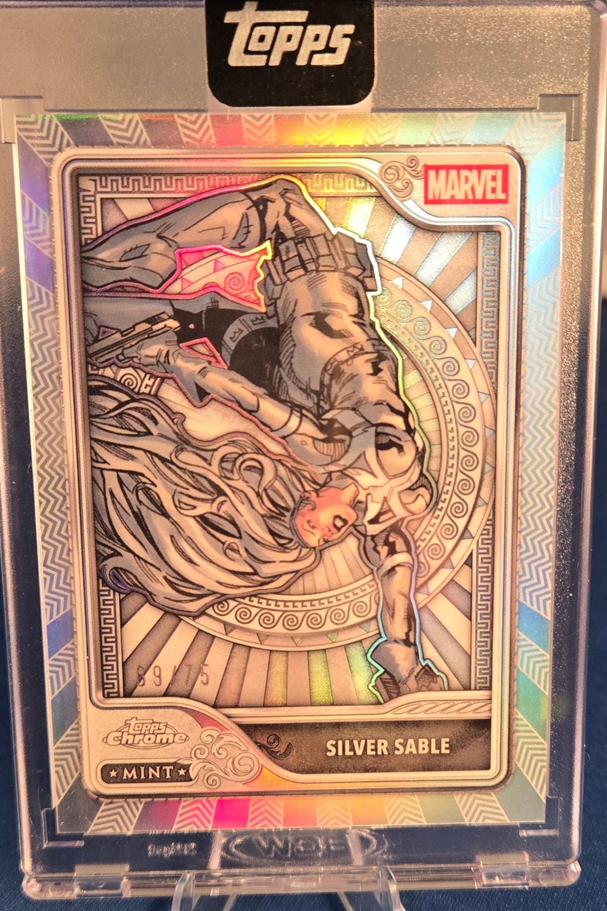 Topps Mint Marvel 2026 Silver Sable Silver Card #64 Encased Teal /75