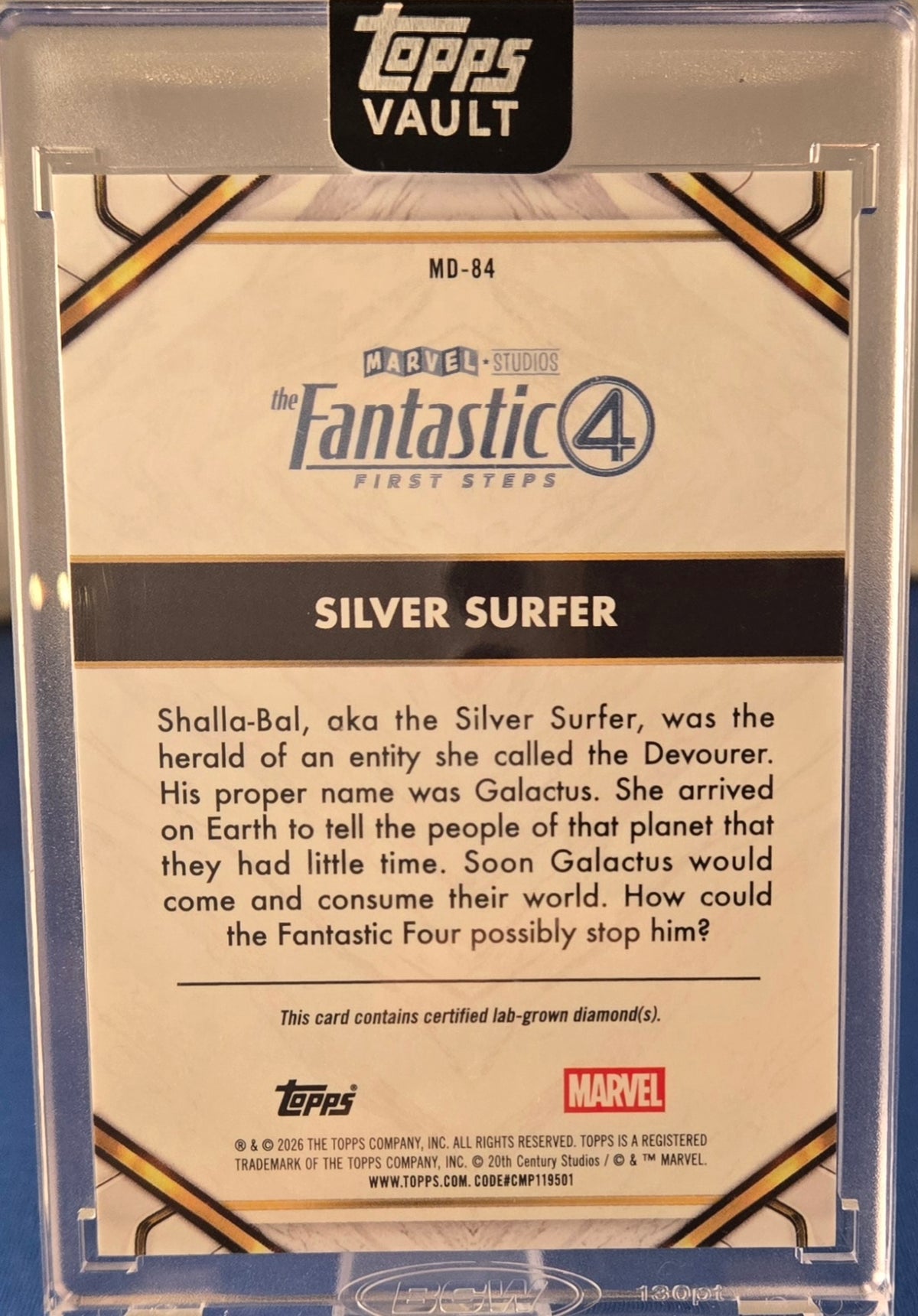 2026 Topps Marvel Vault Diamonds #/50, Silver Surfer #MD-84 from Fantastic Four