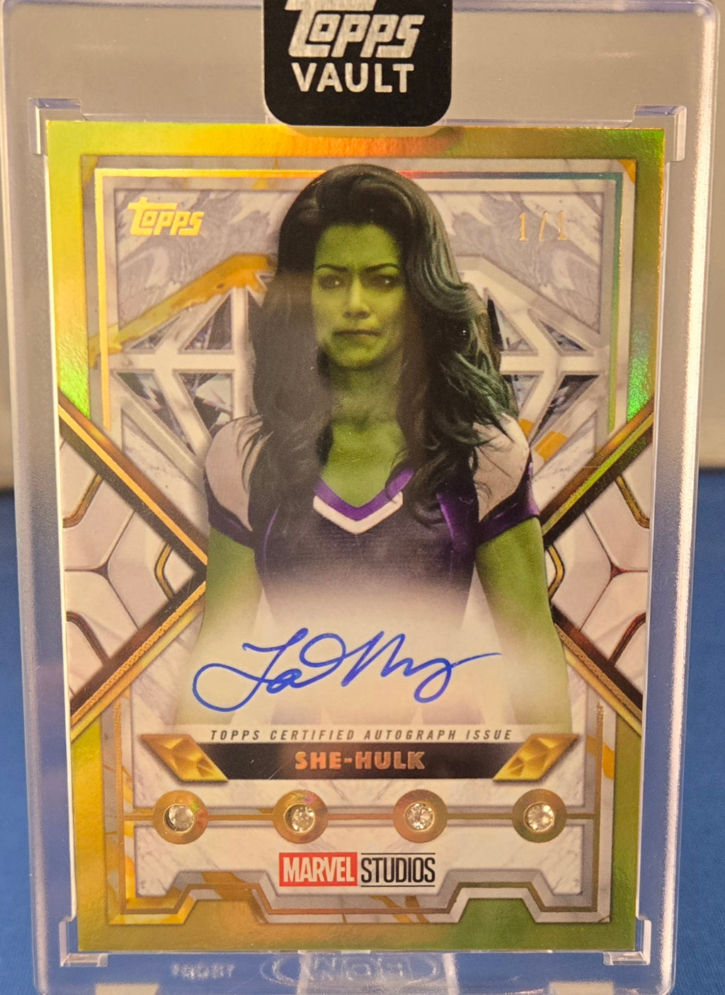 Topps 2026 Marvel Vault She-Hulk Tatiana Maslany  Four Diamond Auto DA-TM 1/1