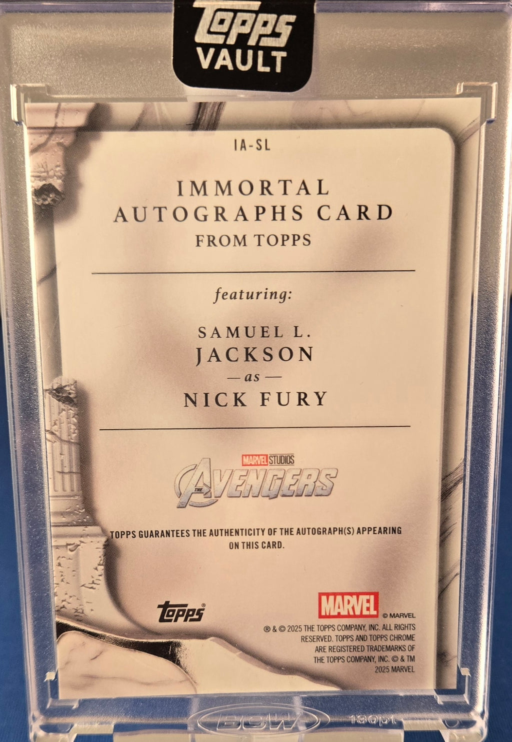 Topps Vault Nick Fury Samuel L. Jackson Auto IA-SA /50