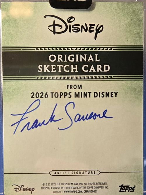 2026 Topps Disney Beauty and the Beast  Mrs. Potts & Chip 1/1 Sketch Insert