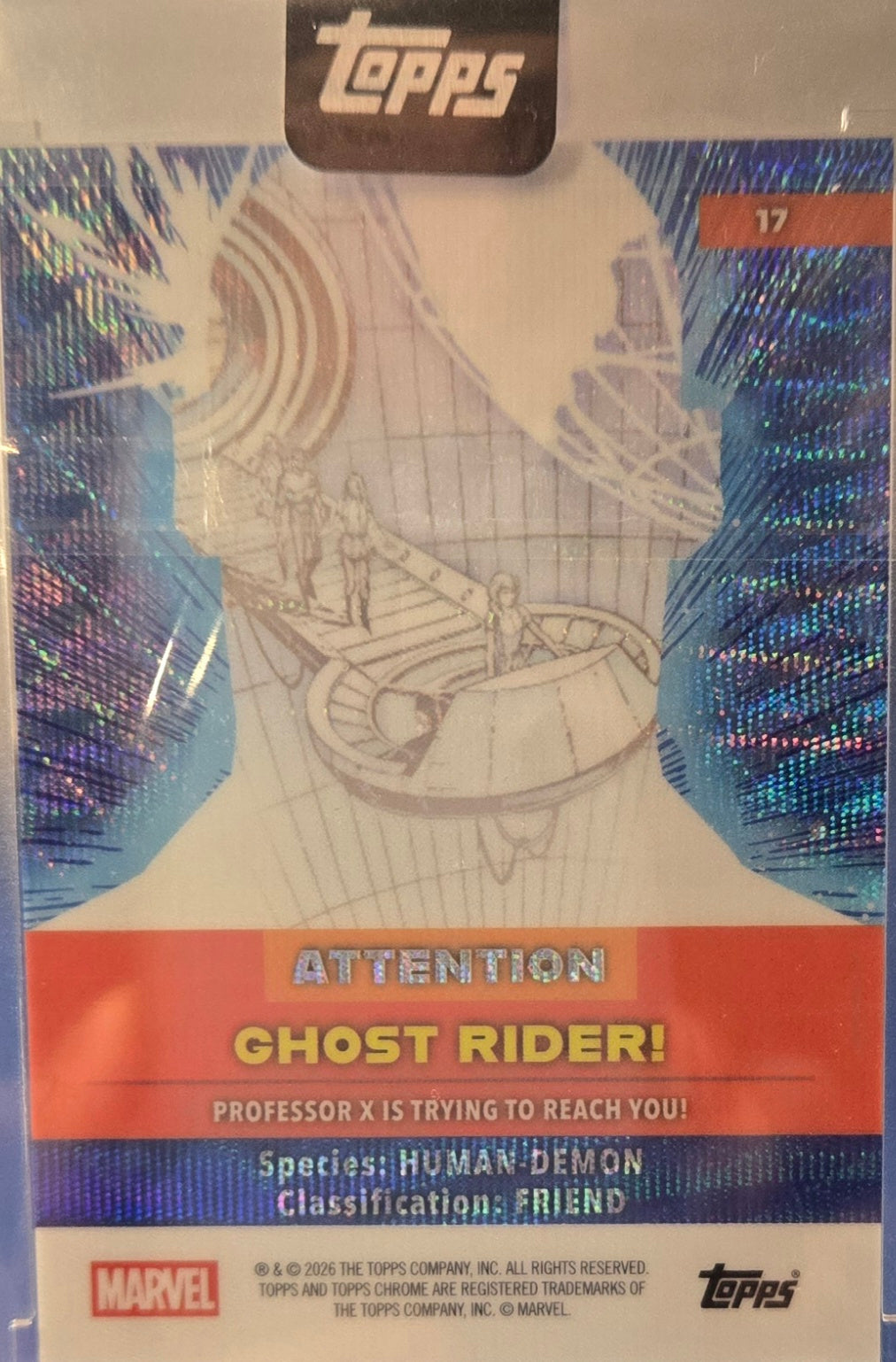 2026 Topps Mint Marvel Cerebro Ghost Rider Orange /25 SSP Encased Card X-Men