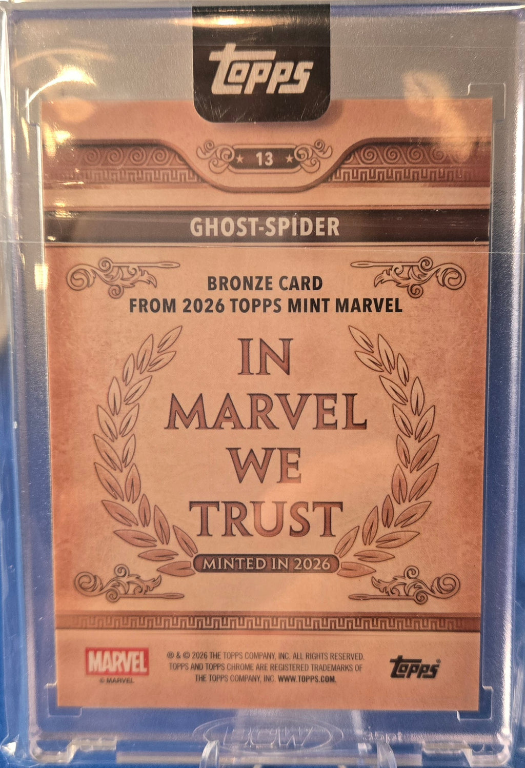 2026 Topps Marvel Mint Ghost-Spider Blue Parallel /100