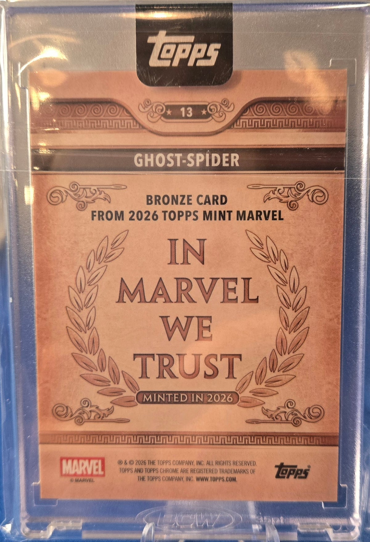 2026 Topps Marvel Mint Ghost-Spider Blue Parallel /100