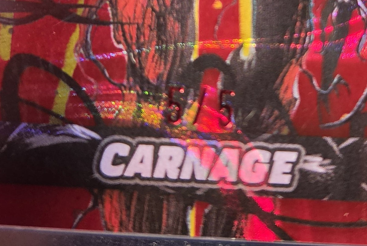 2026 Topps Mint Marvel Carnage Symbiote Takeover Red Foil # 5/5 SSP