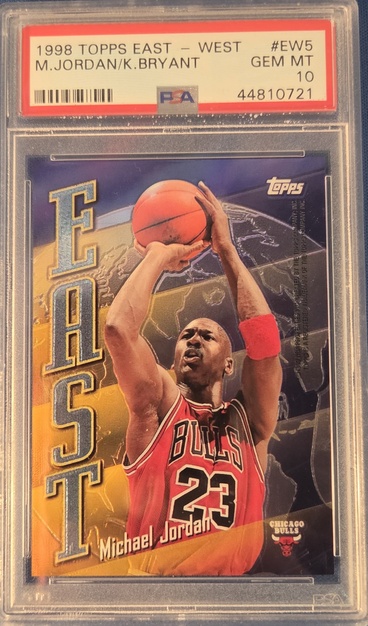 1998 Topps East/West Michael Jordan and Kobe Bryant, PSA 10 Gem Mint, Grail Card
