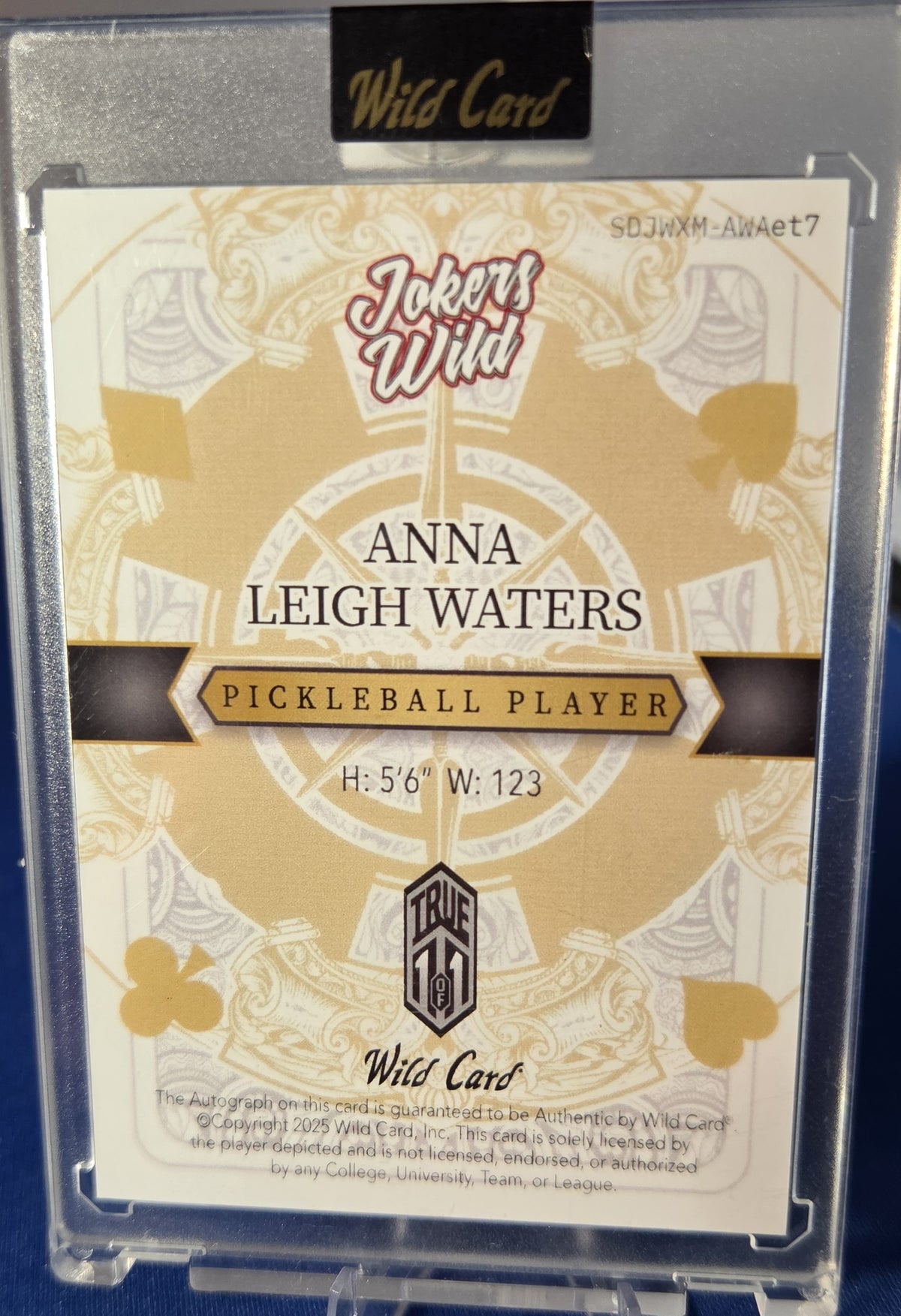 2025 Wild Card Jokers Wild Auto TRUE 1/1 Anna Leigh Waters